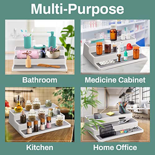 Home Intuition 3-Tier Spice Rack Step Shelf Cabinet Organizer