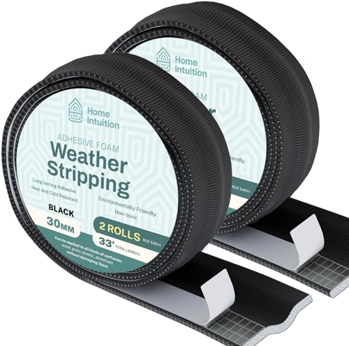 Home Intuition Door, Window Draft Stopper, 33ft Foam Seal, Self-Adhesive Strip