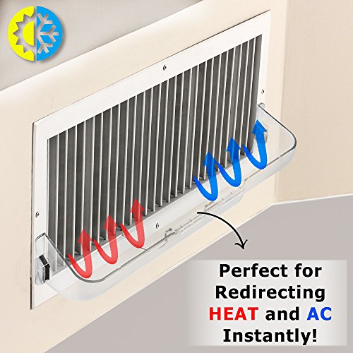 Home Intuition Adjustable Magnetic Air Deflector for Sidewall and Ceiling Registers and Vents 10-14 Inch