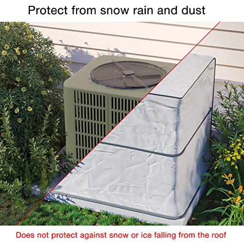 Home Intuition Weatherproof Central Air Conditioner Cover for Outdoor Blower Unit 600D