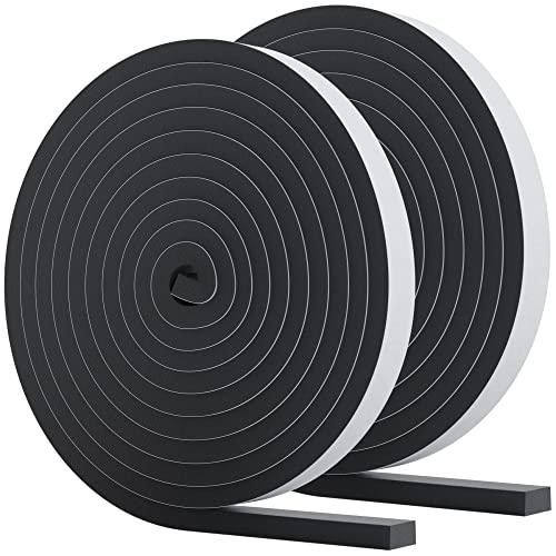 33 Feet Self Stick High Density Foam Insulation Tape Adhesive Weather Stripping Seal for Doors and Windows