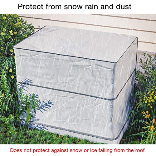 Home Intuition Weatherproof Central Air Conditioner Cover for Outdoor Blower Unit 600D