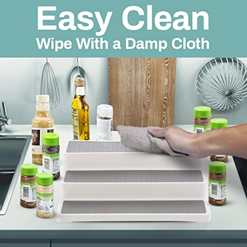 Home Intuition 3-Tier Spice Rack Step Shelf Cabinet Organizer