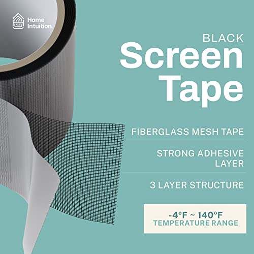 Screen Repair Tape, Fiberglass Mesh, Flexible Metal, Window and Door Tear Patch