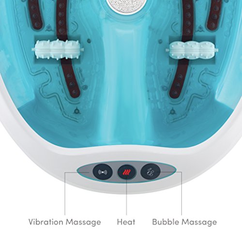 HoMedics Foot Salon Pro Footbath, Heat Boost, Massage, 4 Attachments, Splash Guard