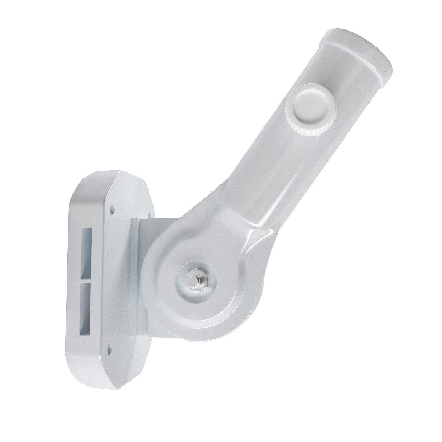 American Flag Pole Holder Bracket, Aluminum, White