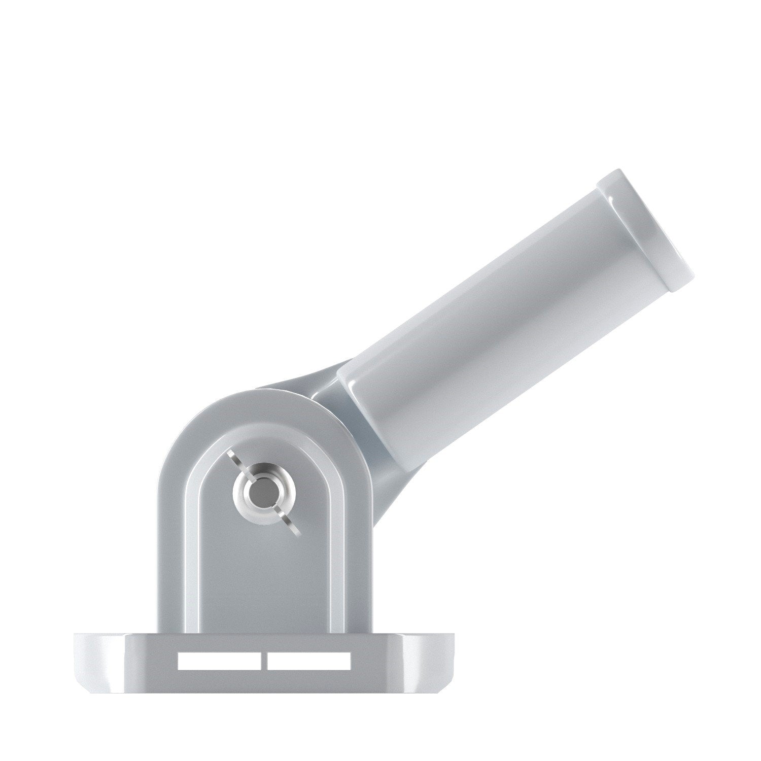 American Flag Pole Holder Bracket, Aluminum, White