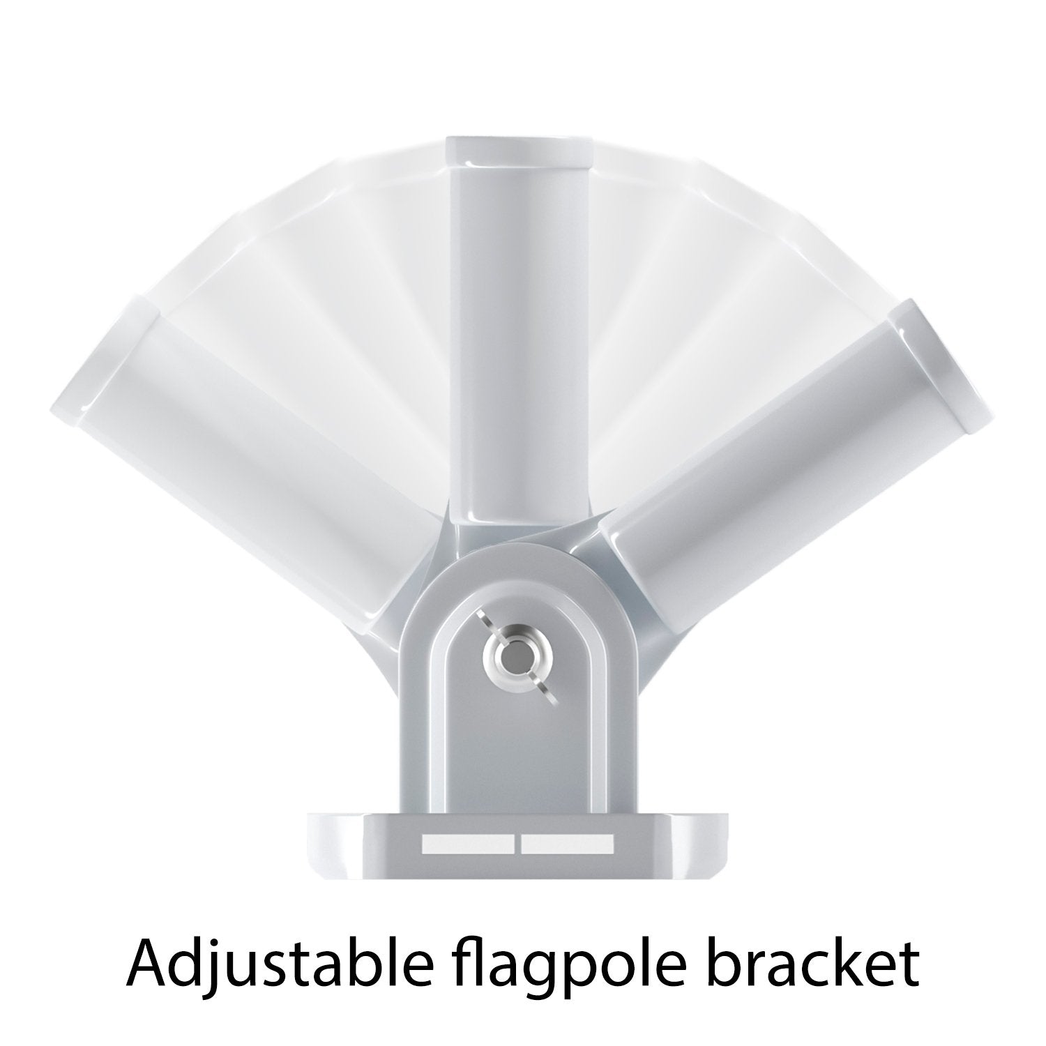 American Flag Pole Holder Bracket, Aluminum, White