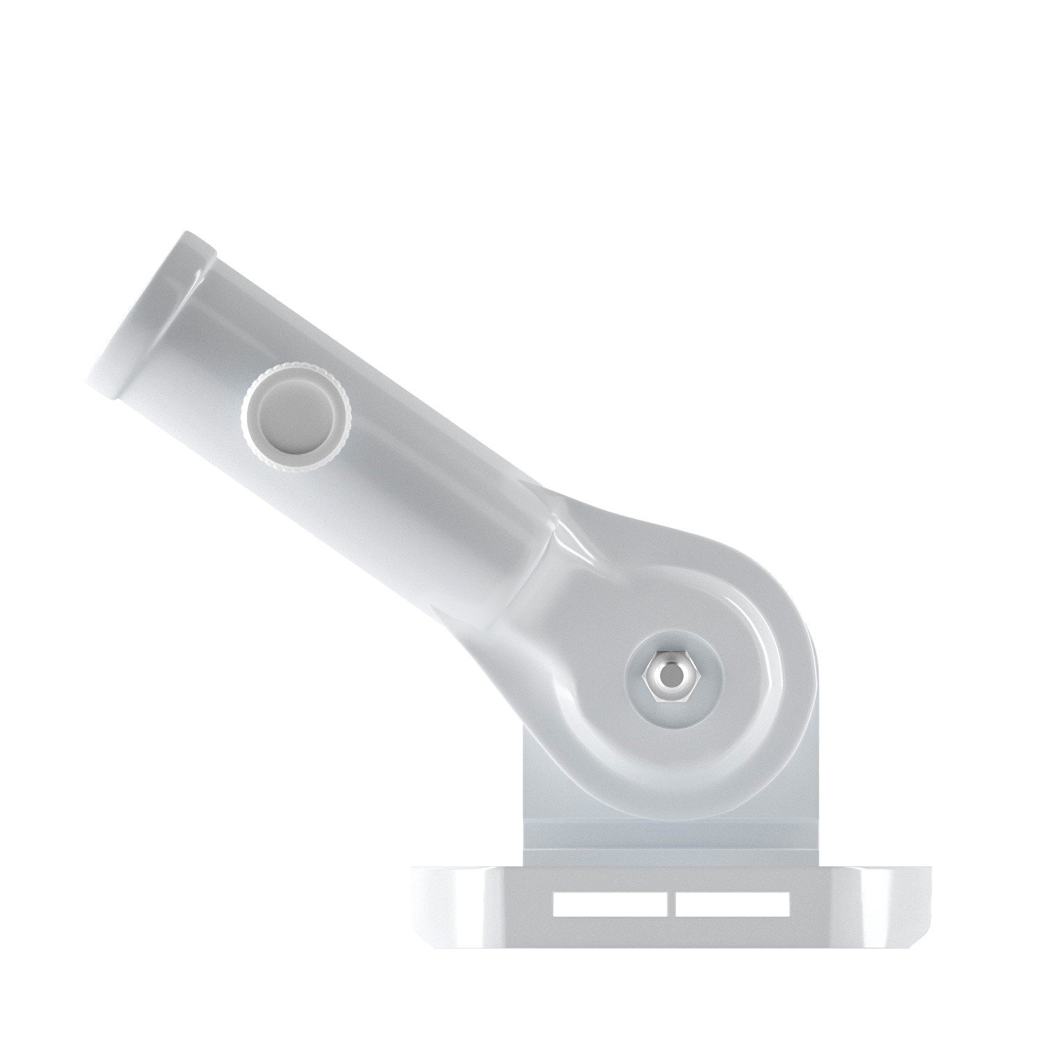American Flag Pole Holder Bracket, Aluminum, White