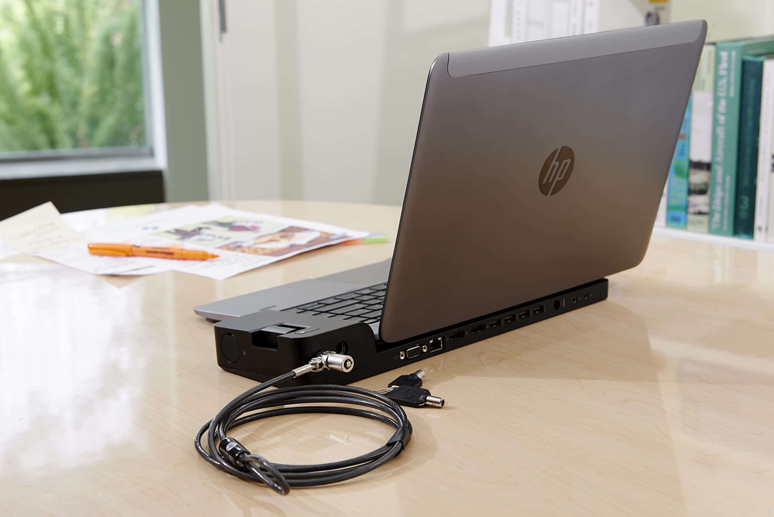 HP 2013 D9Y32AA UltraSlim Docking Station with 65W Adapter D9Y32AA#ABA compatible with HP EliteBook Folio 9470m