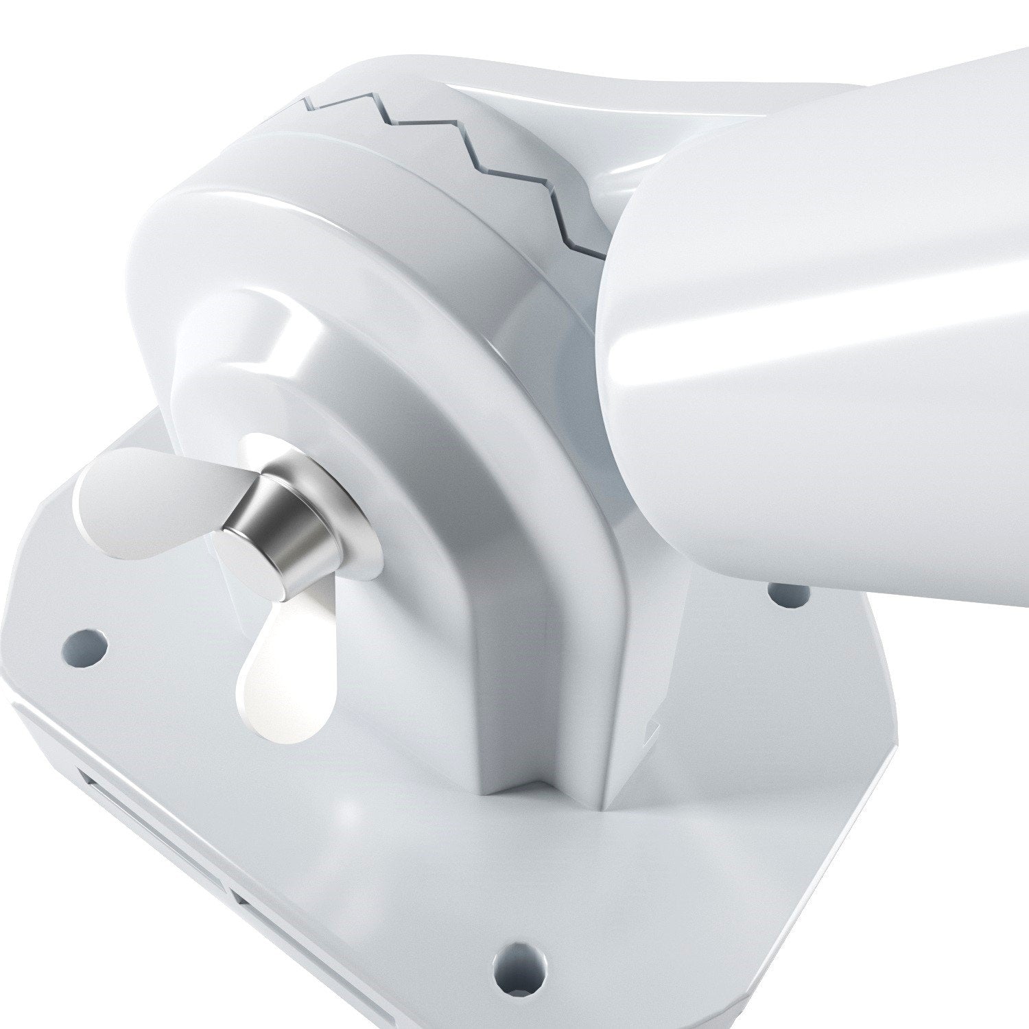 American Flag Pole Holder Bracket, Aluminum, White