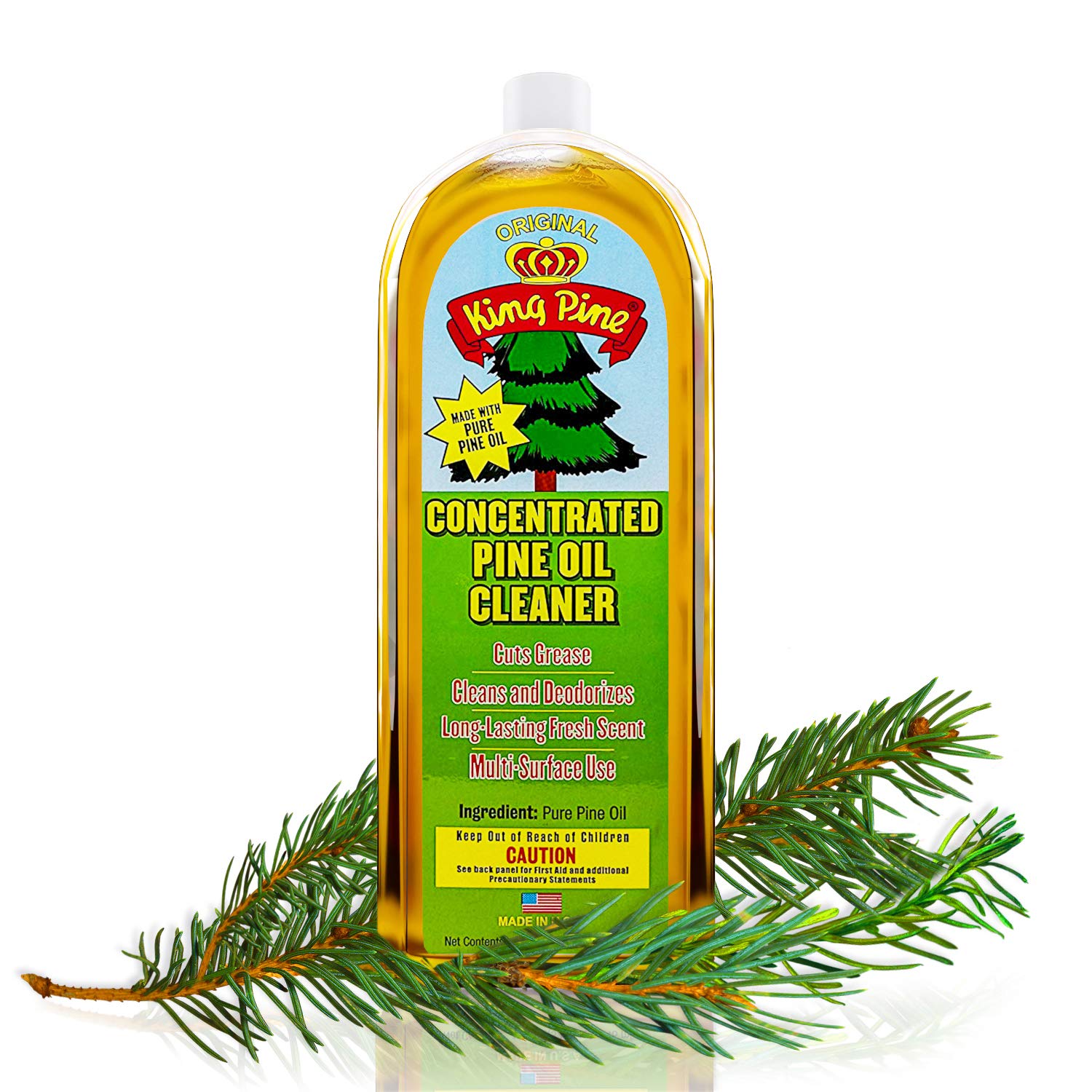 King Pine Concentrated Pine Multi-Surface Cleaner Industrial Strength, Gold (20 oz)