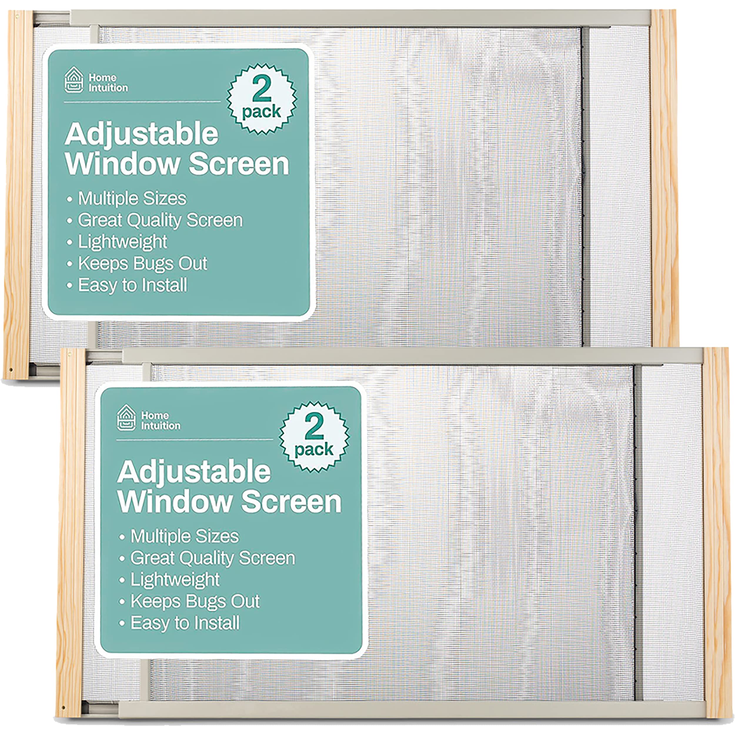 Home Intuition Horizontal Adjustable Window Screen - Thumbnail 5